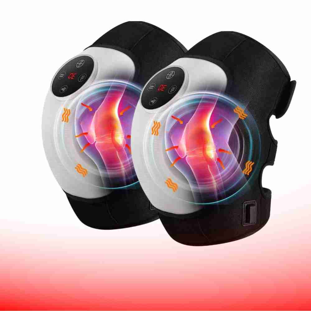 Pack of 2 Red Light Knee Massager Led Display Touch Control  Vibration Knee Massager