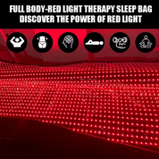 Red Light Therapy Sleep Bag with 2,560 LED 3-in-1 Chip 660nm & 850nm Infrared Light Full Body Pod for Pain Relief, Skin Rejuvenation - Large Pad Sleeping Bag Beauty Therapy Device