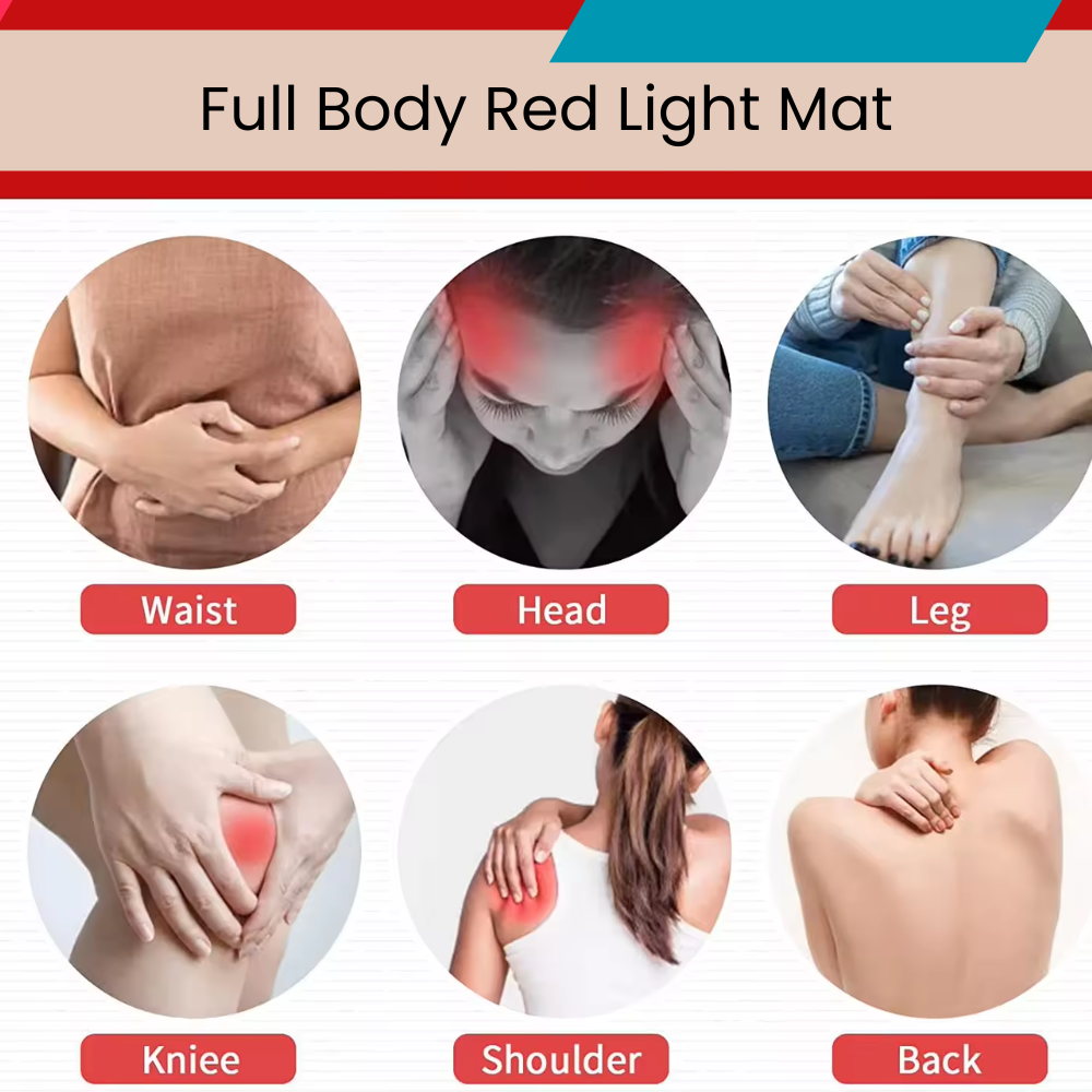 Higher Dose Red Light Mat Full Body LED 660nm Red Light Therapy Mat LED 3840 Pcs 1280pcs red light (660 nm) and 2560pcs invisible infrared lights Near Infrared Light Therapy Devices for Whole Full Body Pain Relief