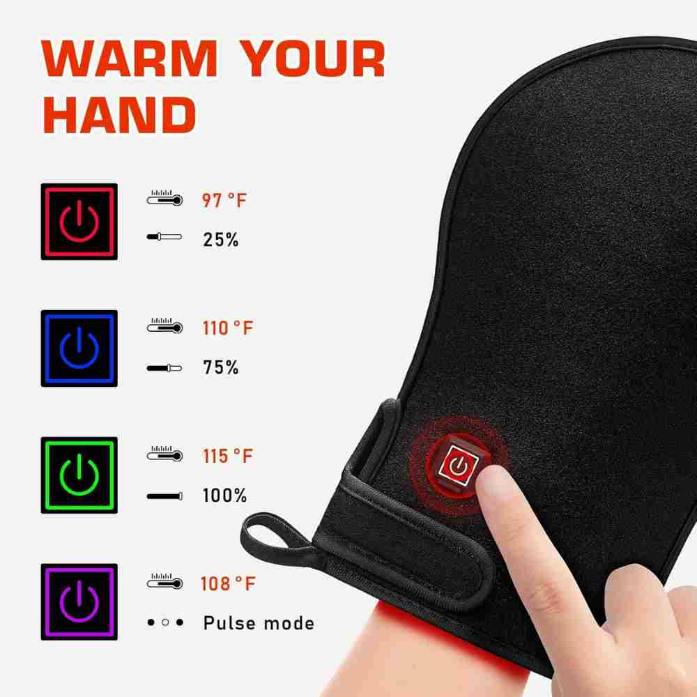 Pack of 2 red light therapy hand Gloves 3-in-1 Chip Design  Hand Joint Pain Relief