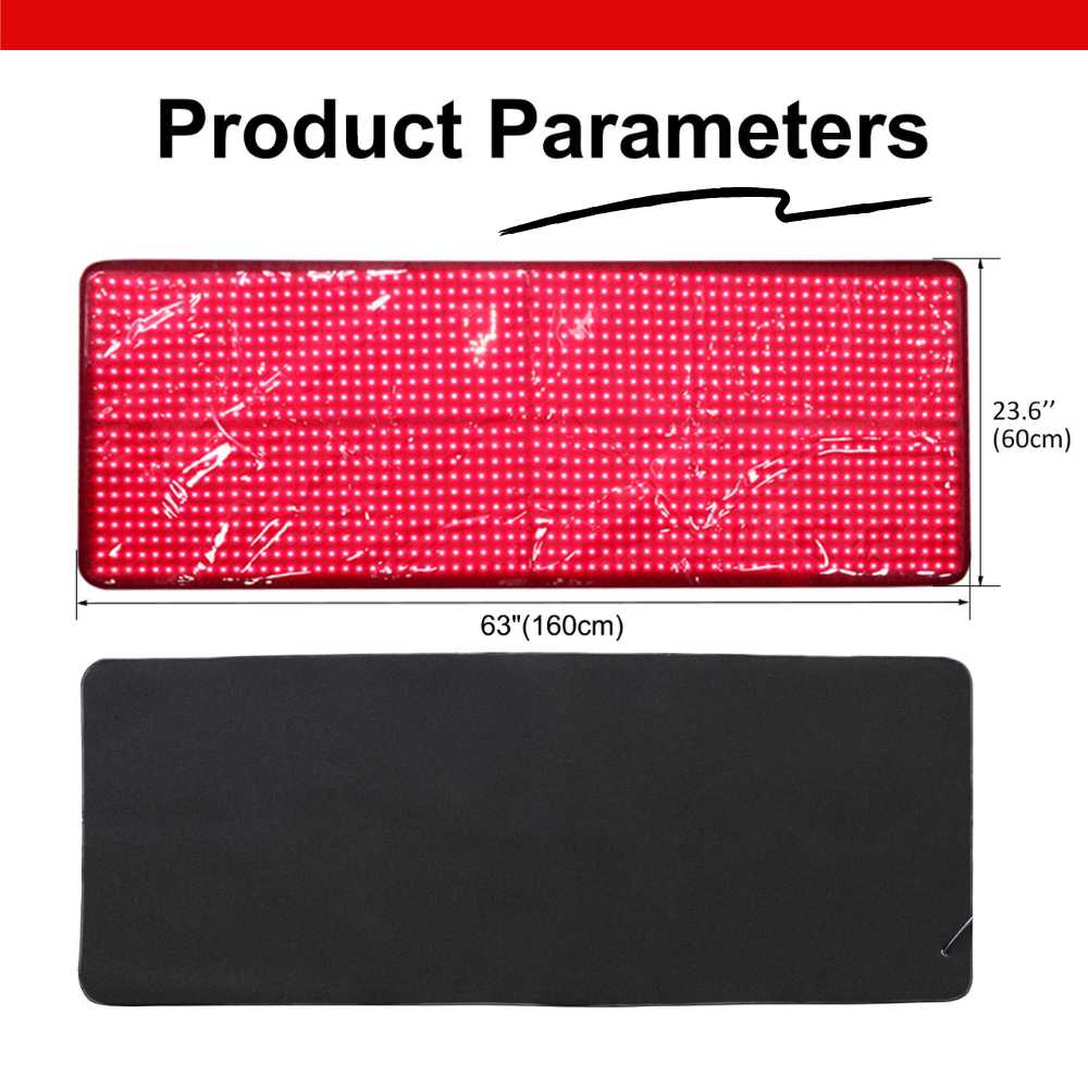 Red Light Therapy Mat Full Body Quad  Chips 1280pcs 5050 LED 660nm 850nm Pain Relief Red Light Therapy Mat  High Spectrum