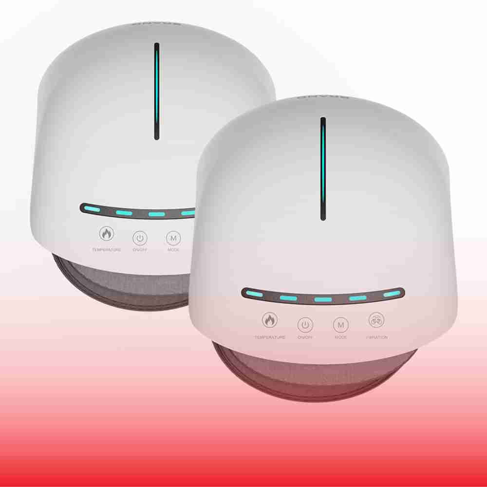 Pack of 2 Wireless Heated Knee Massager & Vibration For Blood Circulation Joint Relax Pain Relief