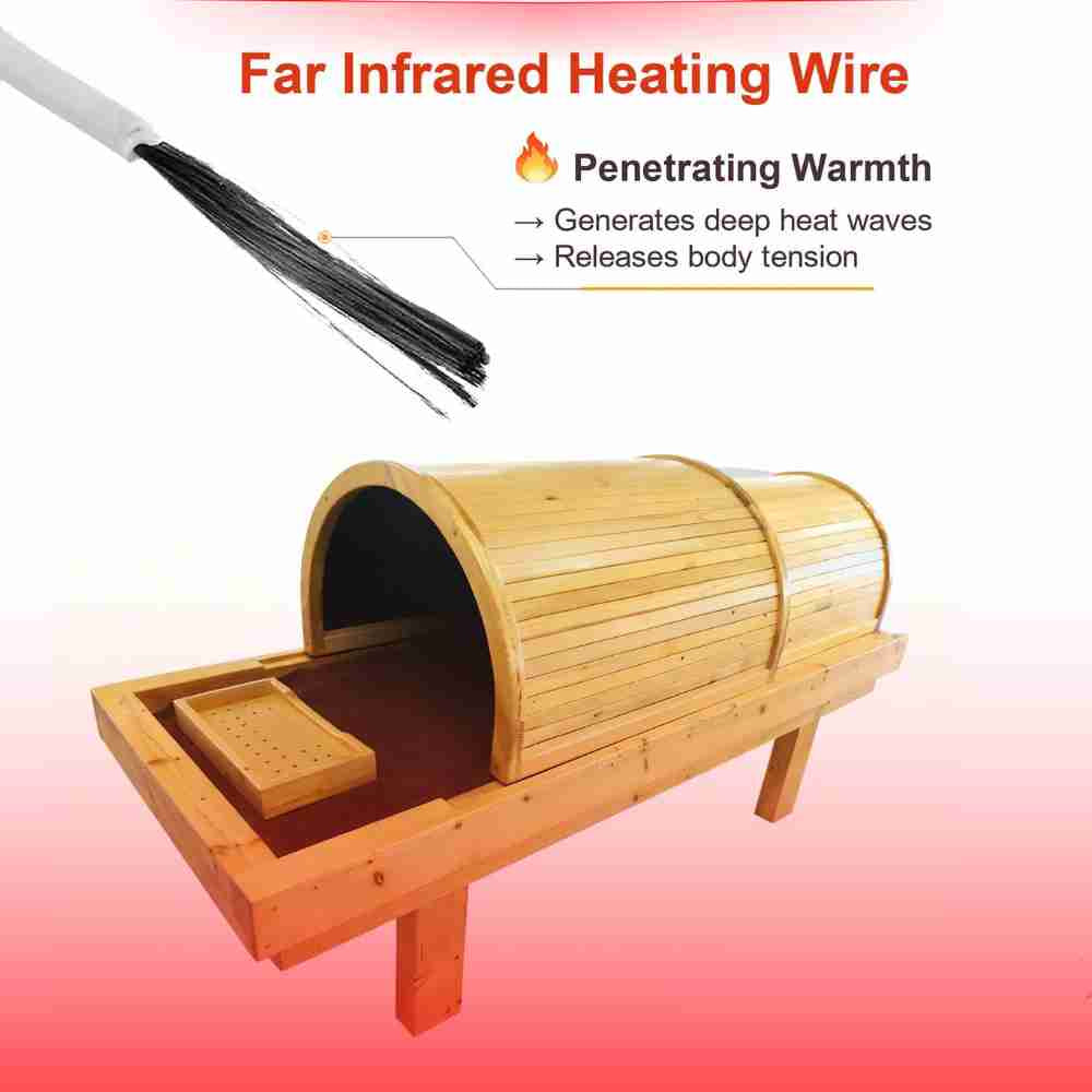 High Dose Far Infrared Sauna Dome Authentic Solid Pine Wood 3 heating Zone  207 Pcs Tourmaline Negative Ion for Spa Clinic Home use