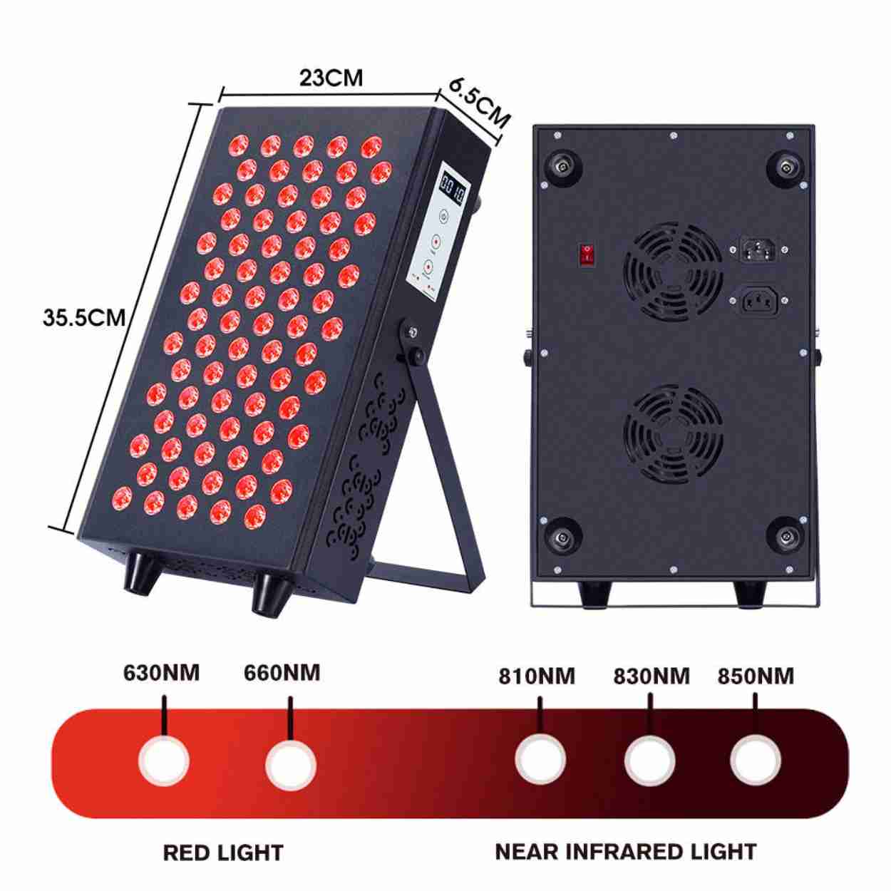 Red Light Therapy  Mini Panel Near Infrared Light Therapy  Dual Chip 630/660/810/830/850nm