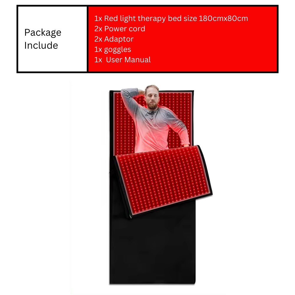 Red Light Therapy Sleep Bag with 2,560 LED 3-in-1 Chip 660nm & 850nm Infrared Light Full Body Pod for Pain Relief, Skin Rejuvenation - Large Pad Sleeping Bag Beauty Therapy Device