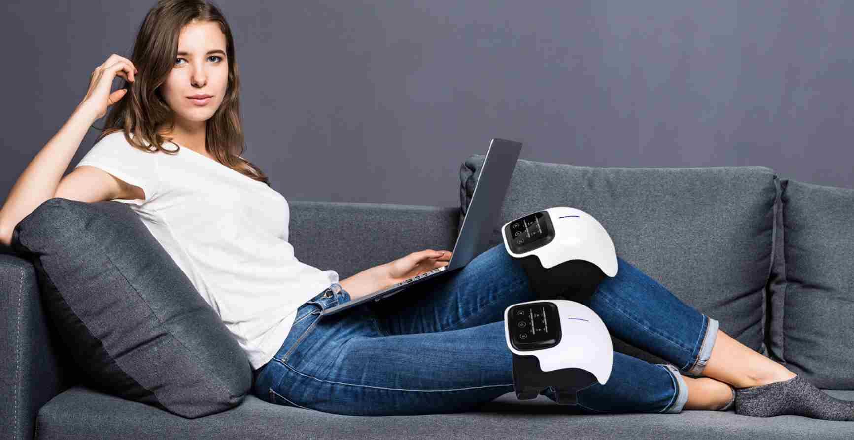 Smart Knee Massager - 3-in-1 Knee Massager with Heat Vibration and Red-Light Therapy ( Pack of 2)