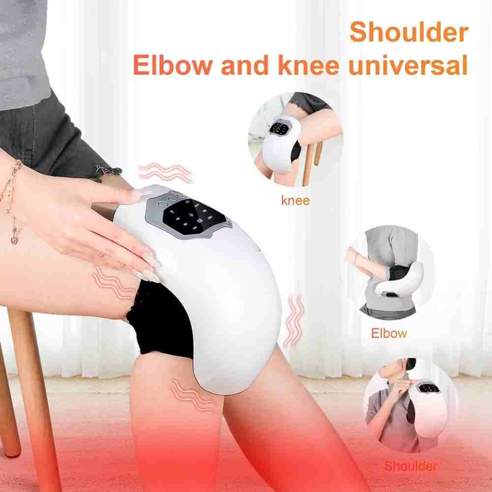 Pack of 2 Cordless Vibration Knee Massager 360° Kneading  Portable 3D Red Light Heating Knee Massager for Arthritis Pain Relief