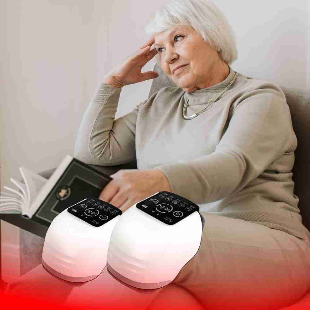 Pack of 2 of Red Light Therapy Smart Electric Cordless Knee Massager Heated Joint Pain