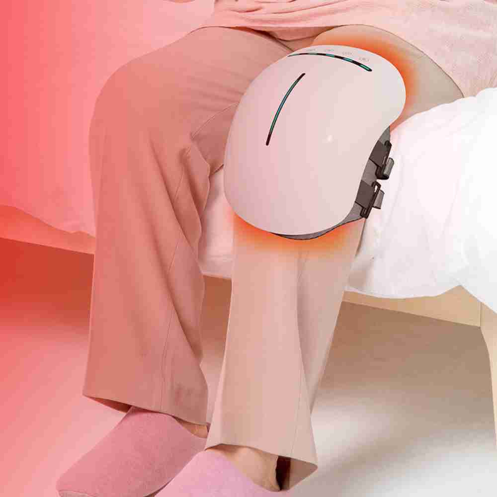 Pack of 2 Wireless Heated Knee Massager & Vibration For Blood Circulation Joint Relax Pain Relief