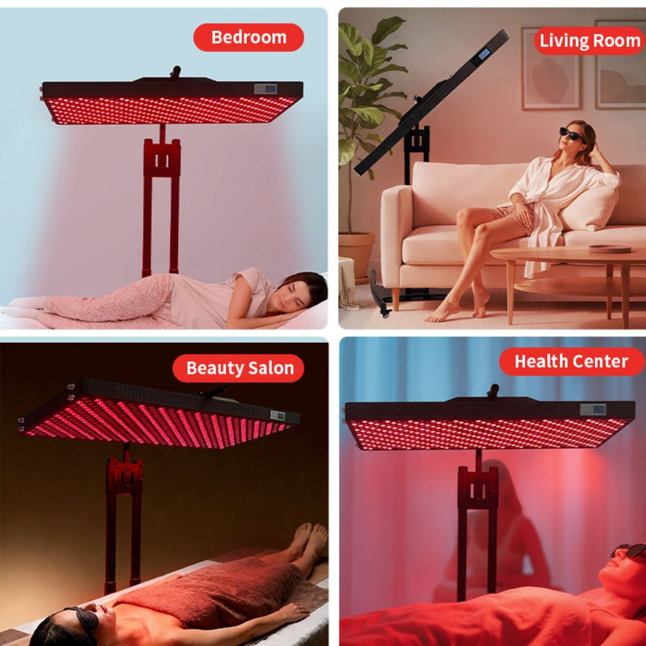6000W Infrared Large Red Light Therapy Panel – Full Body LED Device with Electric Stand