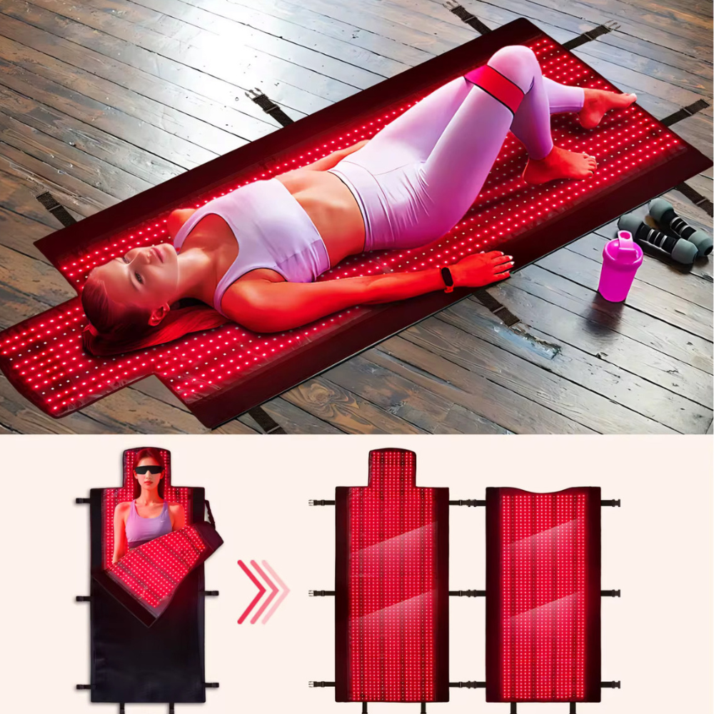 Full Body Wearable Infrared Light Therapy Blanket Collagen Production Medical-Grade TPU Red Light Therapy Mat for Full Body Pain Relief, 190x85 CM Dual Wavelength Infrared Red Light Blanket with 2570 LEDs for Home Use