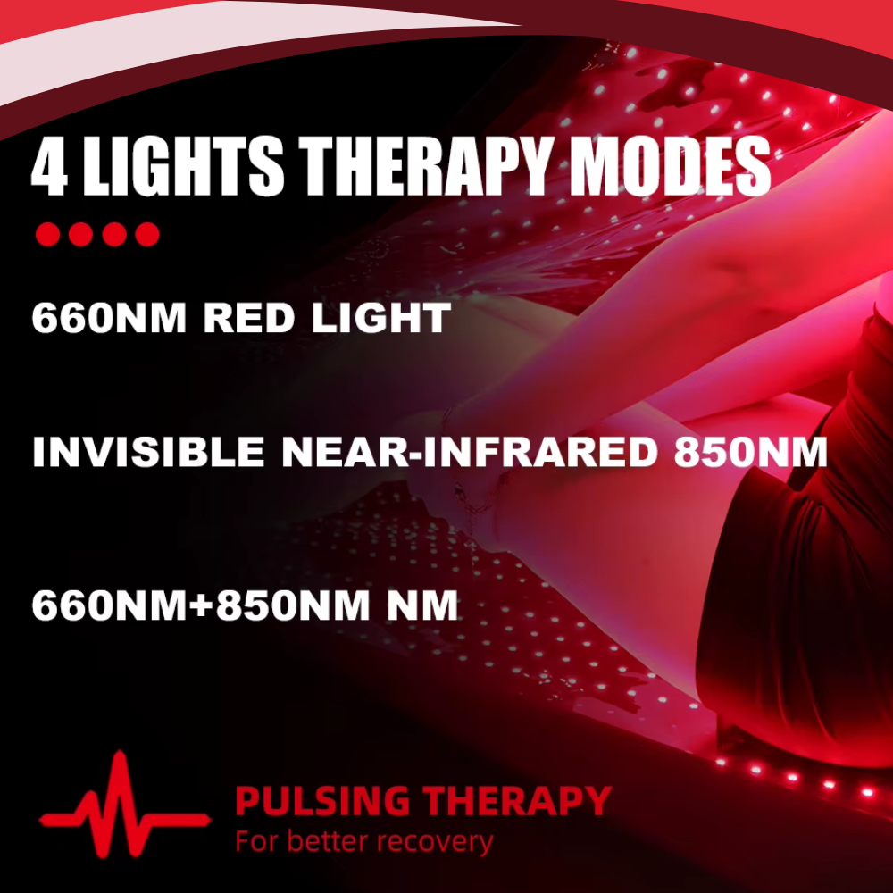 Infrared Red Light  Sleeping Bag Therapy Full Body Blanket - Lessens Pain, and Enhances Recovery- Whole Body Care Mat with 3 Modes - Uses 660nm & 850nm 180x80x30  CM Dual Wavelength Infrared Red Light Blanket with 2680 LEDs for Home Use