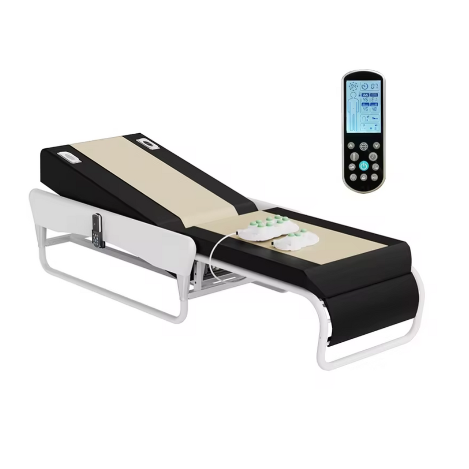 ValenStone Portable Automatic Electric Rolling Infrared Jade Stone Massage Therapy Smart Bed with LCD Remote Control