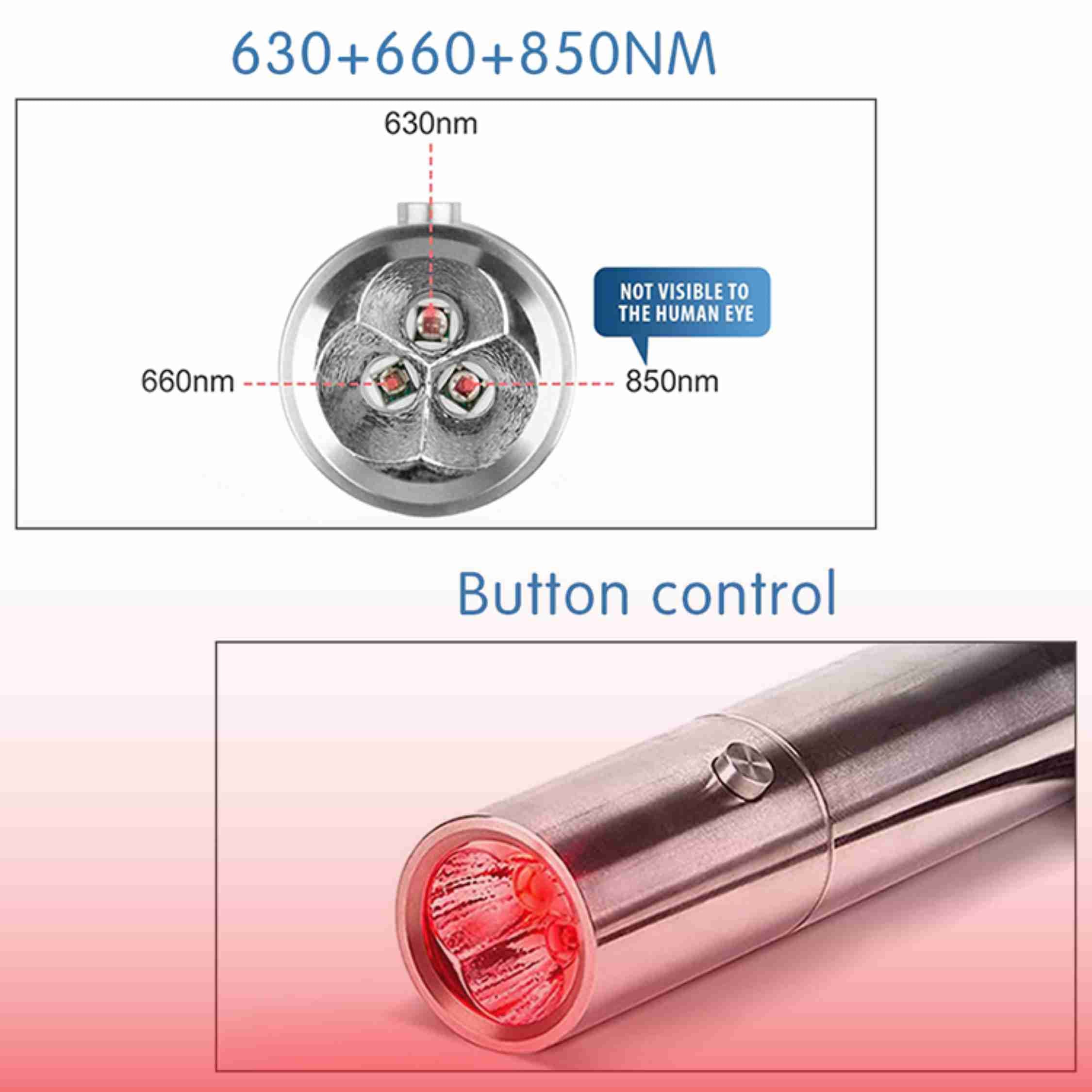 Red Light Therapy Torch 5 Wavelength Led  Powerful for Hands & Personal Care