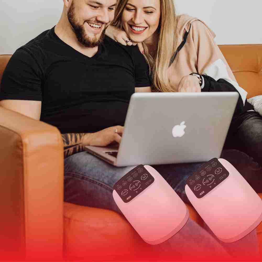 Pack of 2 of Red Light Therapy Smart Electric Cordless Knee Massager Heated Joint Pain