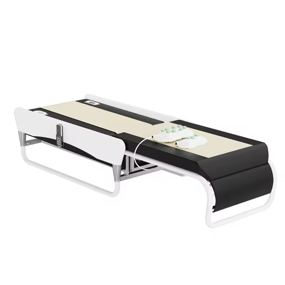 ValenStone Portable Automatic Electric Rolling Infrared Jade Stone Massage Therapy Smart Bed with LCD Remote Control