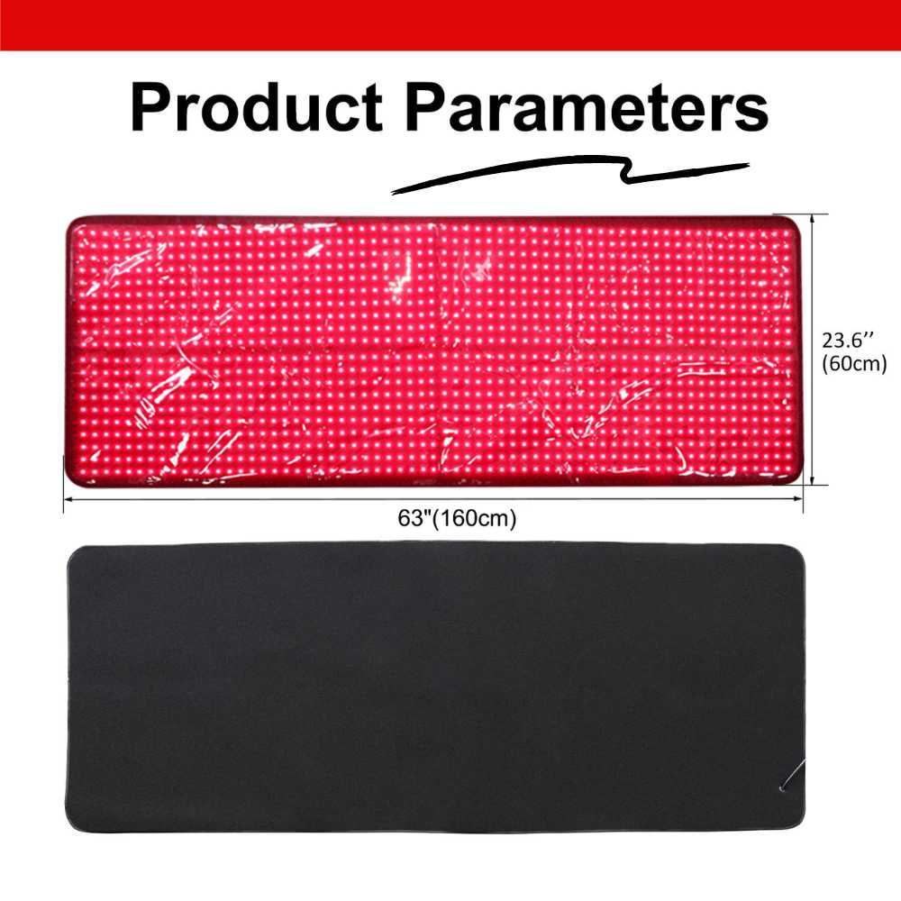 Red Light Therapy Mat Full Body Quad  Chips 1280pcs 5050 LED 660nm 850nm Pain Relief Red Light Therapy Mat  High Spectrum