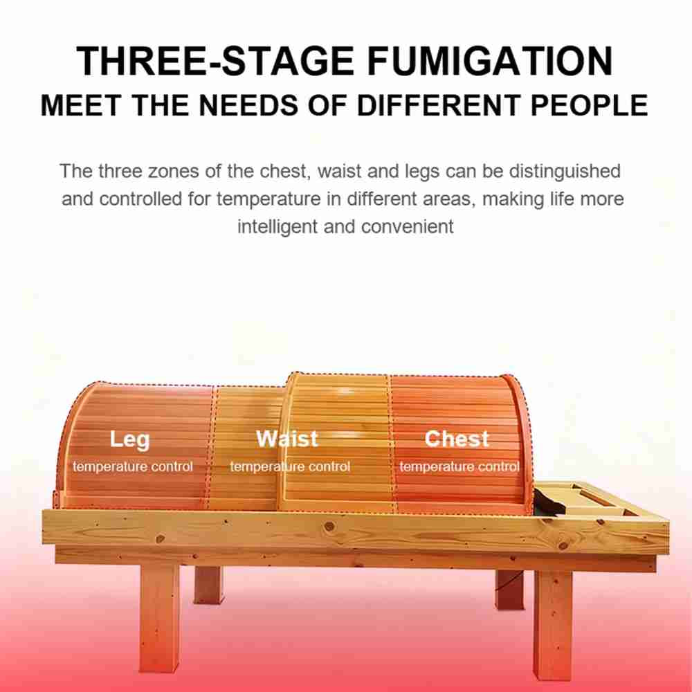 High Dose Far Infrared Sauna Dome Authentic Solid Pine Wood 3 heating Zone  207 Pcs Tourmaline Negative Ion for Spa Clinic Home use
