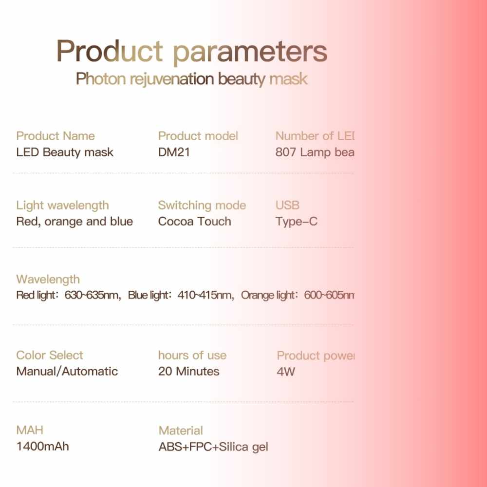 Valenluma LED Photon Therapy Face Mask red and near-infrared light technology to support skin tightening