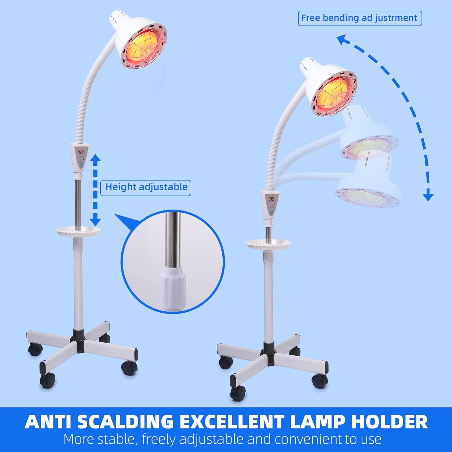 Infrared Light Red Heat Lamp 275W Near Red Infrared Heat Lamp for Relieve Joint Pain and Muscle Aches
