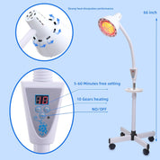 Infrared-Light-Red-Heat-lamp - 275W Near Red Infrared Heat Lamp for Relieve Joint Pain and Muscle Aches for Body Standing Heat Lamp