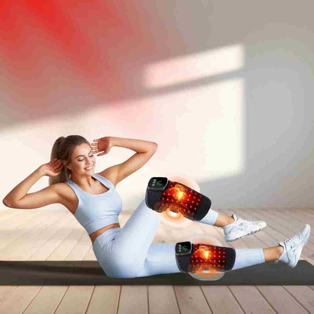 Pack of 2 Wireless Red Light Therapy & Vibration Massage Knee Brace