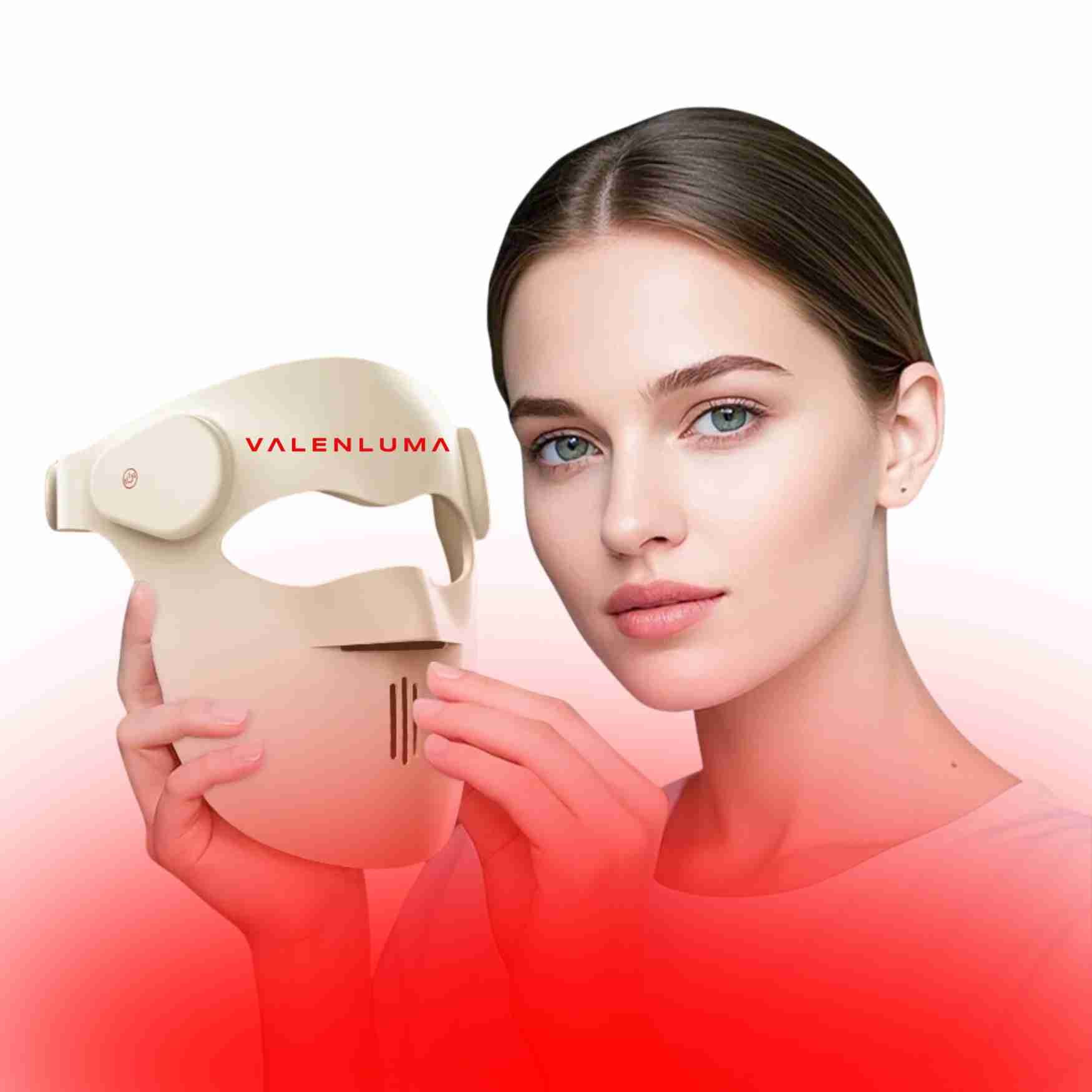 Valenluma Laser Red Light Therapy LED Face Mask 3D LCD Remote NIR Laser 1070nm  Anti-aging