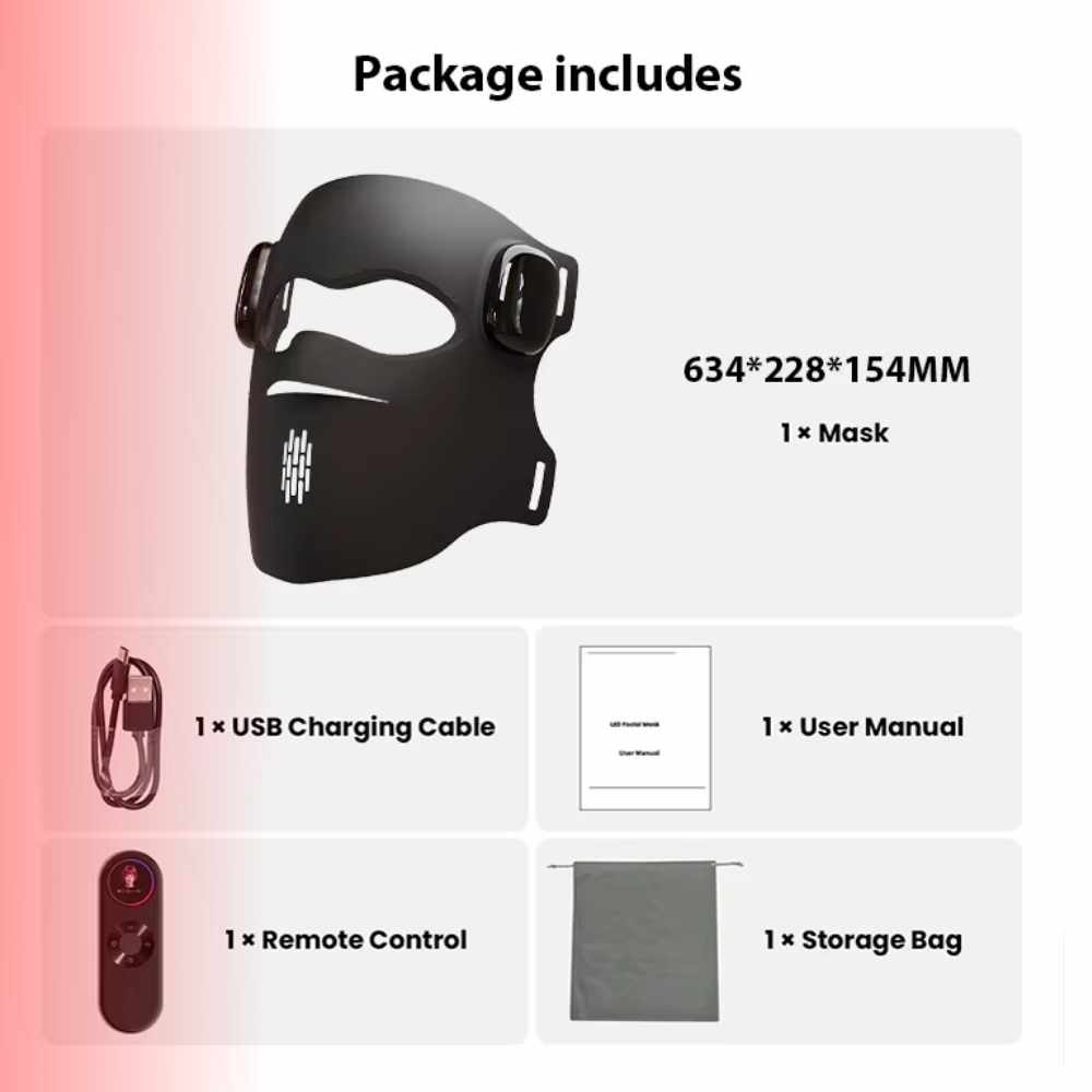 Valenluma 3D Laser Red Light Face Mask with AI Voice Control