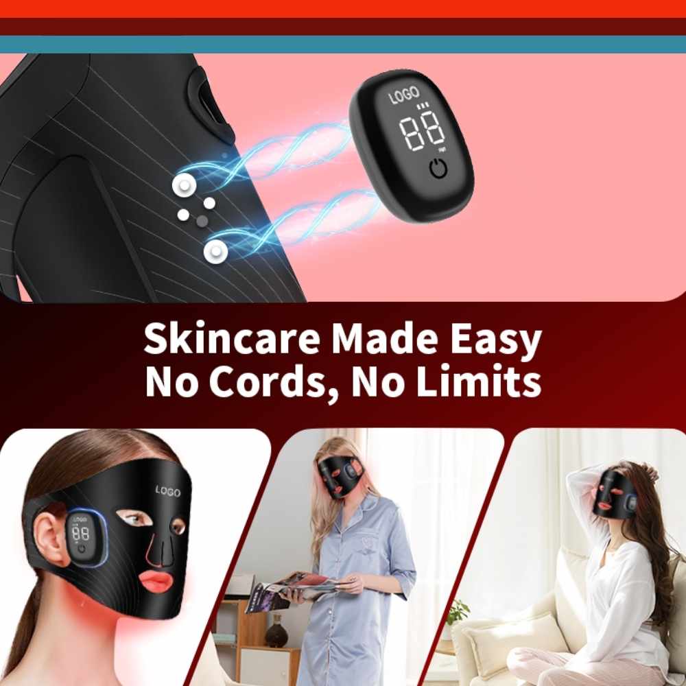 Valenluma Silicone LED Light Therapy Mask With Near Infrared Led Facial Mask  Mask Red Led Therapy Beauty Devices