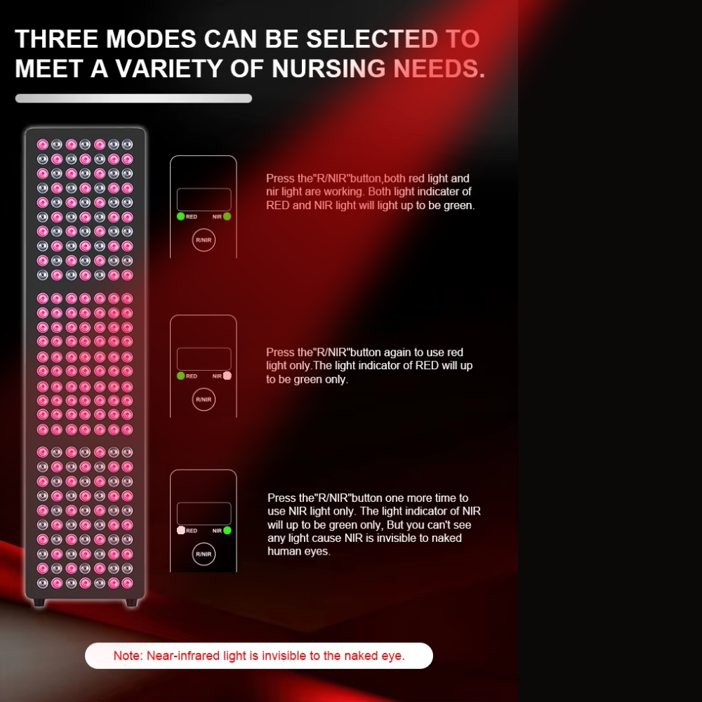Red Light Therapy Panel  with Stand Zenith Poro Series 274W Smart App Control & Touch Display for Home Spa & Recovery