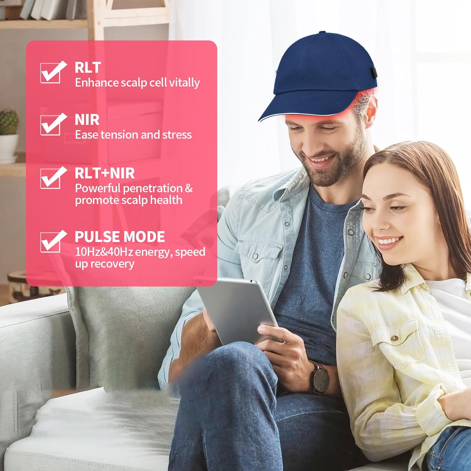 Red Light Therapy Cap for Hair Regrowth Device SMD technology. 3 in 1 flat LED lights combo 180pcs 5050 SMD 160 pcs  850 nm, 160 pcs 940 nm660nm 850nm Red Light Therapy Hair for promoting blood circulation and better sleep
