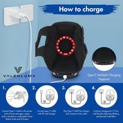Valenluma Smart Knee Massager - 3-in-1 Knee Massager with Heat Vibration and Red-Light Therapy - Portable, Cordless Knee Massager for Muscle Stiffness and Knee Discomfort( Pack of 2)