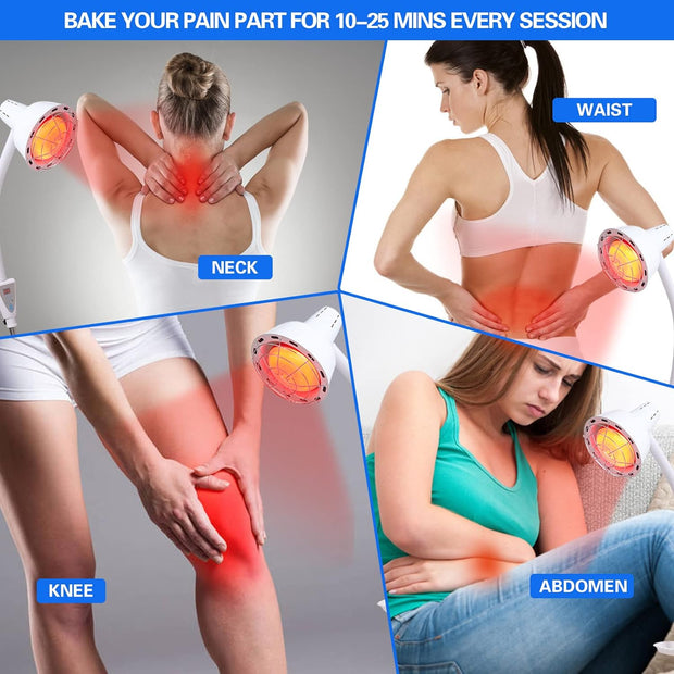 Infrared Light Red Heat Lamp 275W Near Red Infrared Heat Lamp for Relieve Joint Pain and Muscle Aches