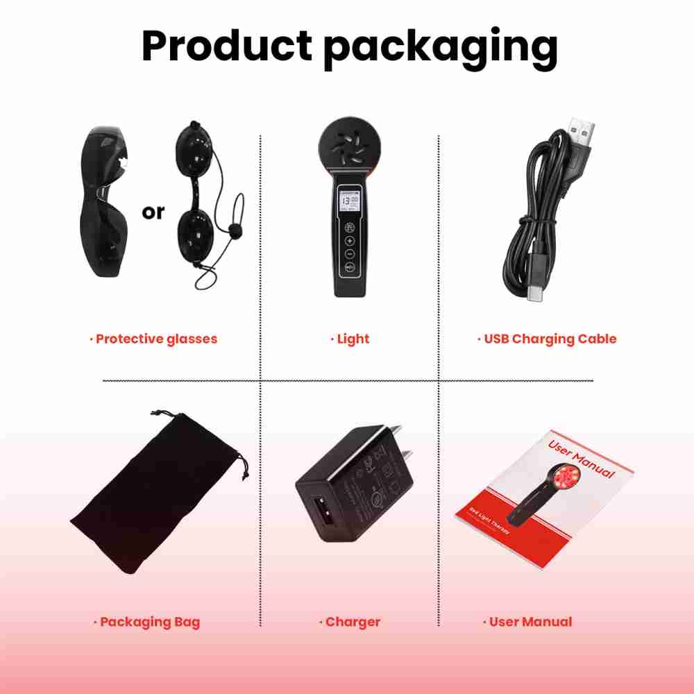 Valenluma 4 in 1 Led Facial Wand Pdt  Red Light Ems Eye Massager Red Light Photon Therapy
