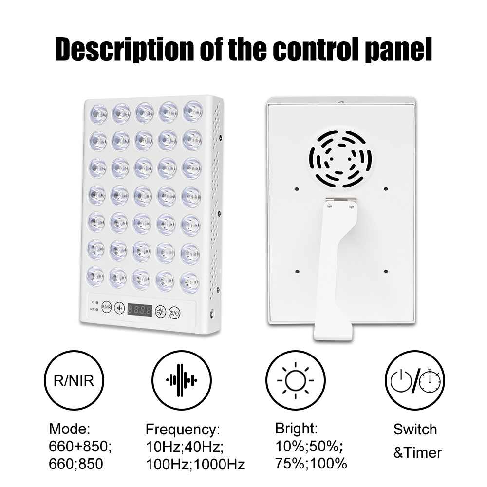 Mini Handheld LED 40 Pcs Red Light Therapy Device Therapy Panel 660Nm 850Nm Handheld LED Red Light Therapy Panel