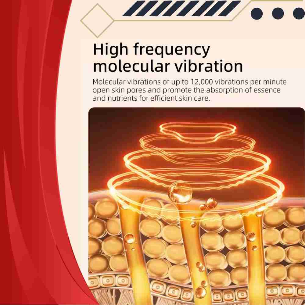 Valenluma Red Light Facial Wand 360 Degree LCD Display  Microcurrent for Lift Face Tighten Firmer Home Use