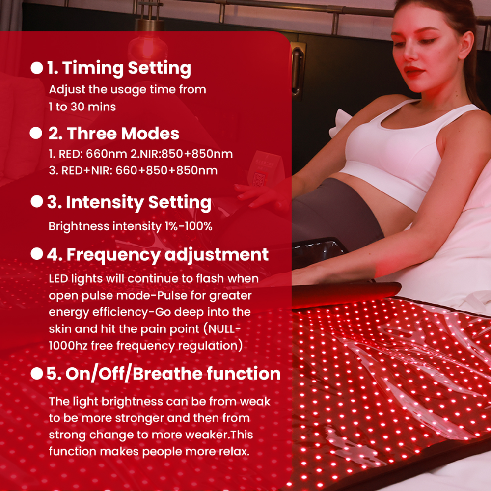 Red Light Therapy Sleeping Bag Full Body Blanket Tri Chip  660 850 Spectrum Full Body Infrared therapy with a light density of 170 mW/cm².Sleeping Bag Infrared Therapy Lamp Sleeping Bag Cover Red Light Therapy Blanket size 63x 24 Inch for pain relief