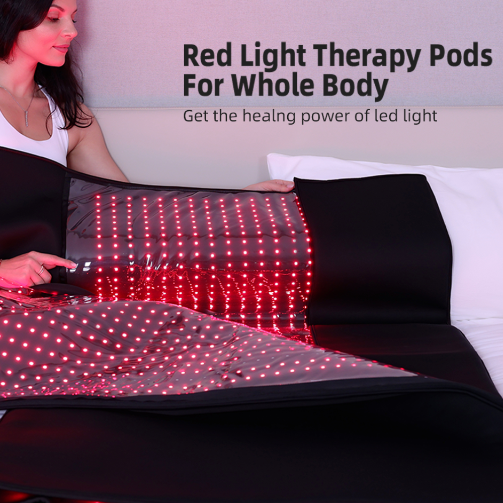 Infrared Red Light  Sleeping Bag Therapy Full Body Blanket - Lessens Pain, and Enhances Recovery- Whole Body Care Mat with 3 Modes - Uses 660nm & 850nm 180x80x30  CM Dual Wavelength Infrared Red Light Blanket with 2680 LEDs for Home Use