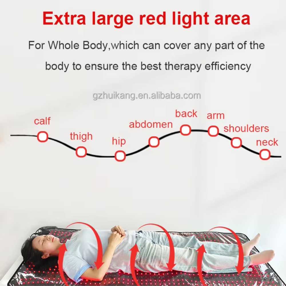 Valenluma Redlight  Therapy Full Body Mat 660 850nm 180x60 CM  Large Size Dual spectrum Technology 1120 Pcs Total 3360 Bulbs