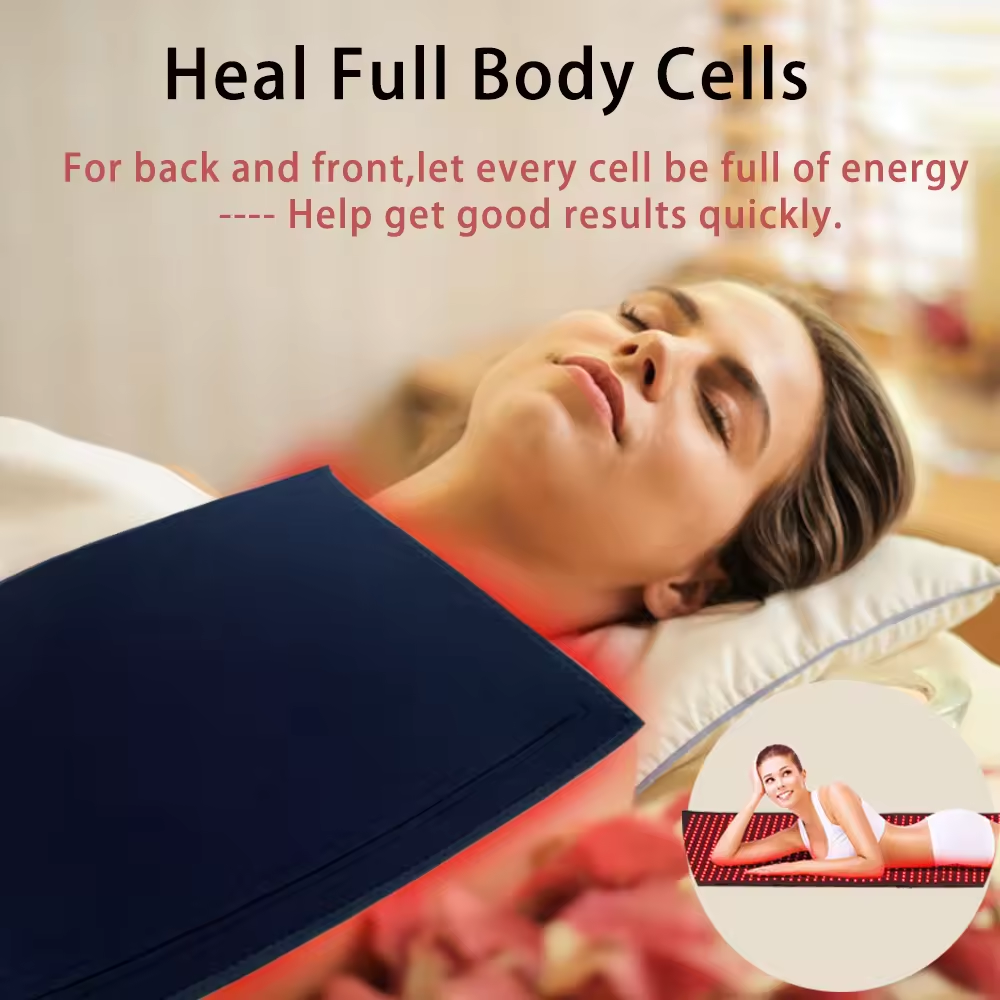 Red Light Mat Full Body LED 660nm Red Light Therapy Mat 850nm Near Infrared Light Therapy Devices Large Pads for Whole Full Body Pain Relief With  1280pcs red light therapy mat full body