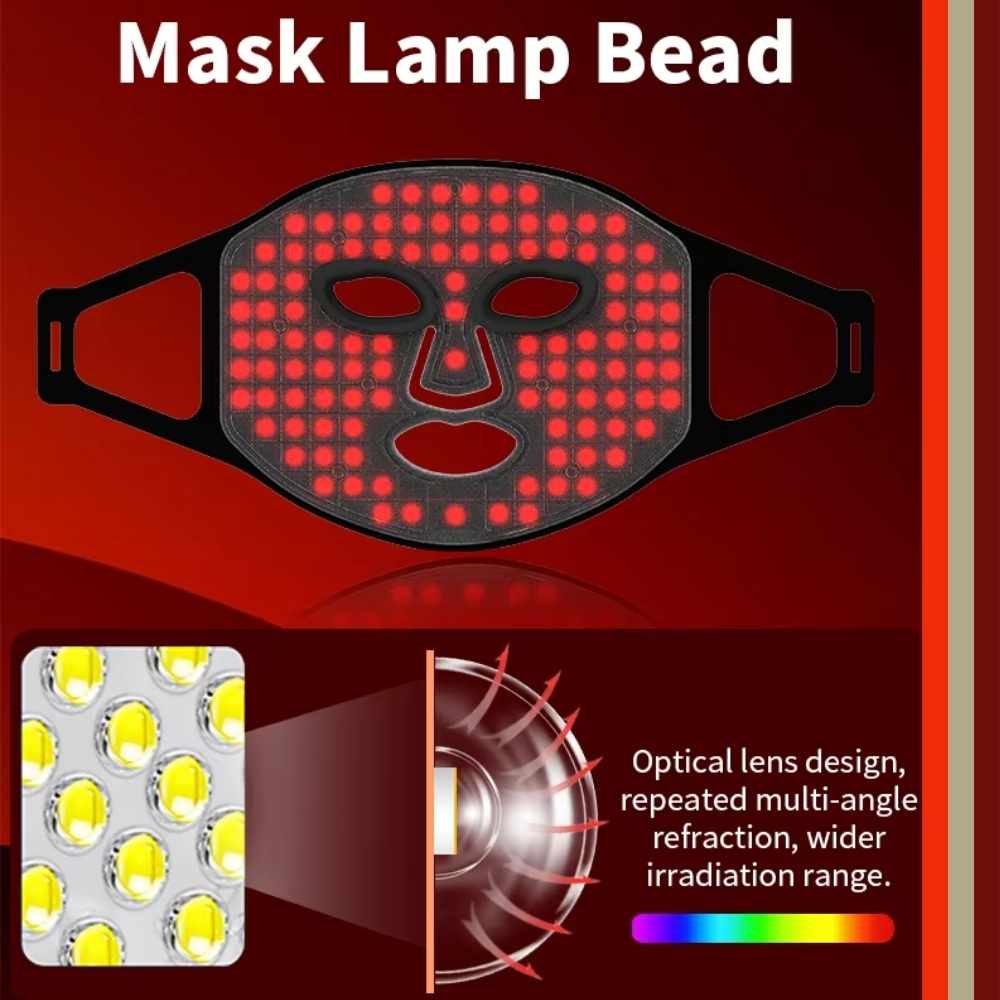 Valenluma Silicone LED Light Therapy Mask With Near Infrared Led Facial Mask  Mask Red Led Therapy Beauty Devices