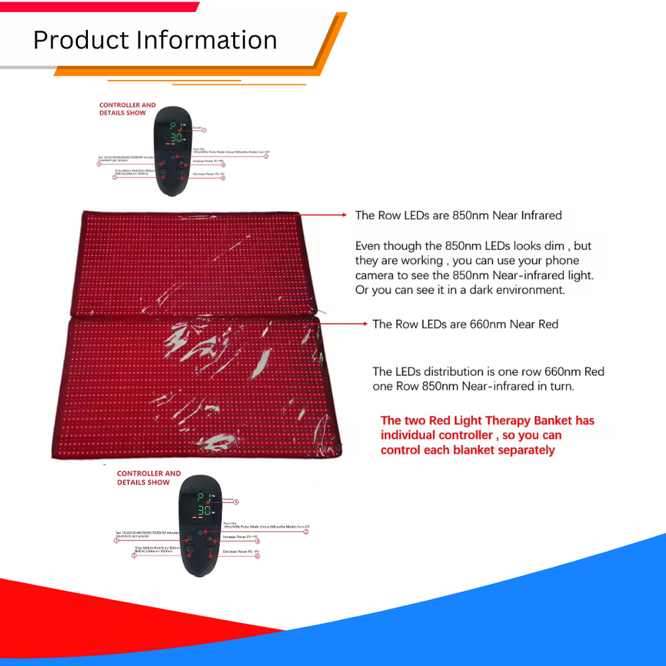 Red Infrared Light Therapy Sleeping Bag Full Body Blanket for Whole Body, 5050SMD LED 660nm Red Light Therapy Sleep Bag 850nm Near Infrared Light Therapy Devices for Pain Relief and Better Sleep