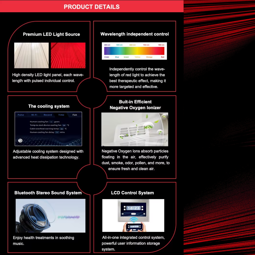Valenluma LED Red Light Infrared Therapy Bed For Pain Relieve  near infrared LED light Therapy
