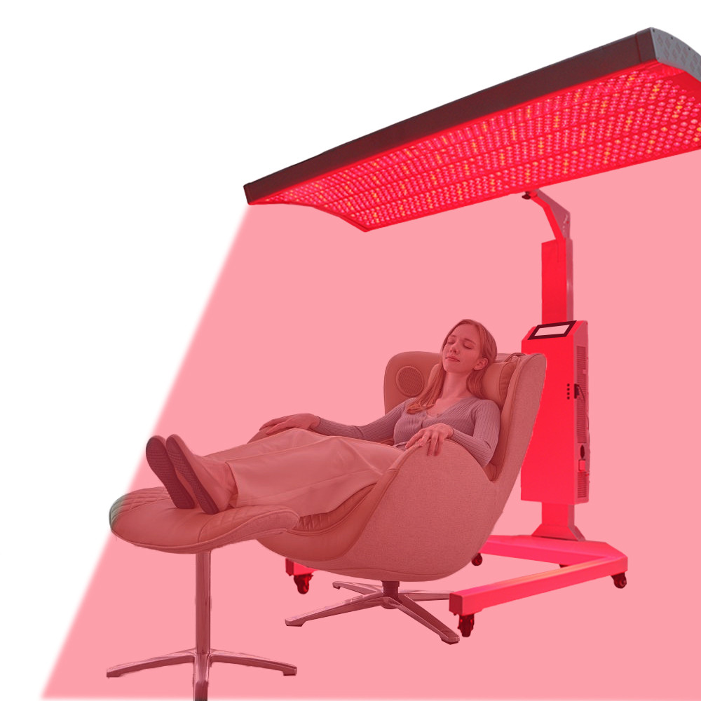 Red Light Therapy Panel Performance Lux Series 1200 Pcs With Electric Stand 360° Rotating with LCD Touch Screen