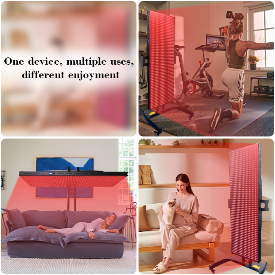 Valenluma Force Titan Series 6000W Infrared Large Red Light Therapy Panel – Full Body LED 1200 Pcs with  Stand