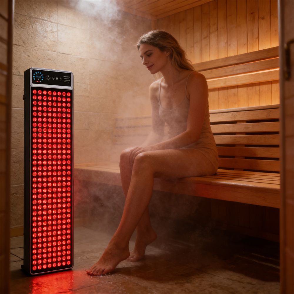 Full Spectrum Infrared Red Light Therapy Panel 768 Pcs for Sauna & Home Spa | Waterproof LED Therapy Device
