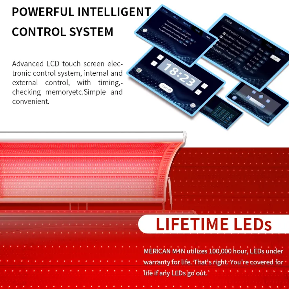 Valenluma Red Light Therapy Bed Full Body Led  with multi wavelength 660nm 850nm infrared light therapy