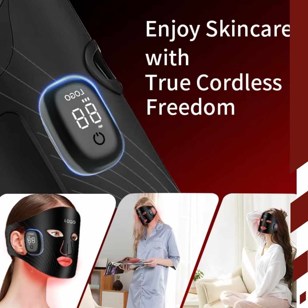 Valenluma Silicone LED Light Therapy Mask With Near Infrared Led Facial Mask  Mask Red Led Therapy Beauty Devices