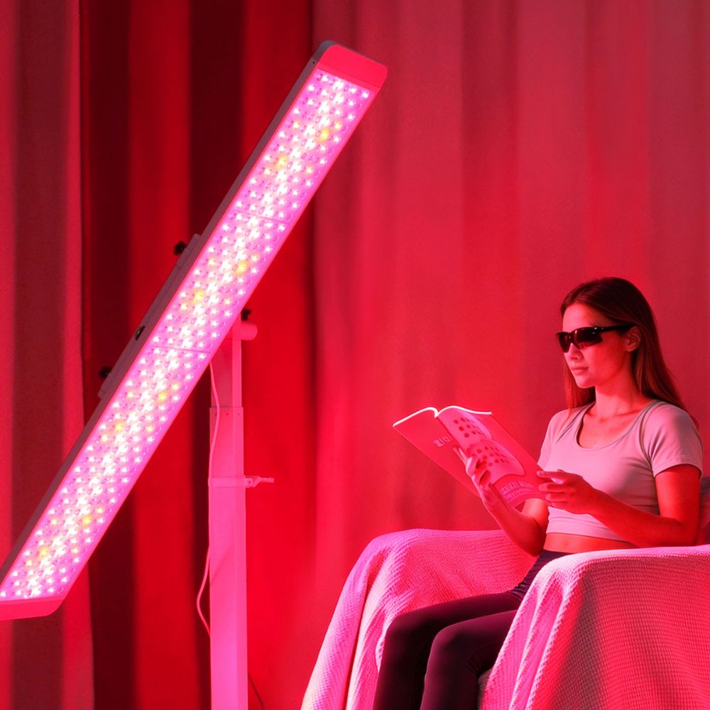 Valenluma Core Infinity Series Infrared Light Panel LED Red Light Therapy Panel 2400 W with Stand and Voice Control 480 Pcs – 7 Wavelength Full Body System