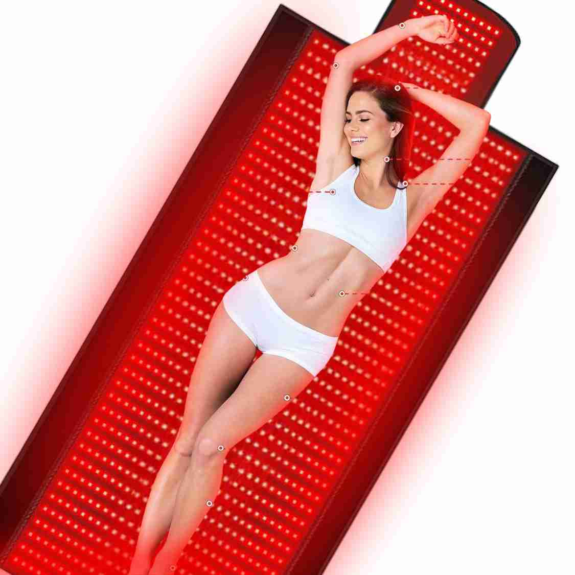 Valenluma Red Light Therapy Mat Full Body Dual Wavelength LED Technology, 1370 red light beads + 2740 infrared light beads For Relieve Pain Home use